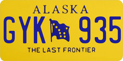 AK license plate GYK935