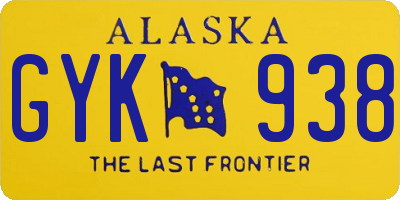 AK license plate GYK938