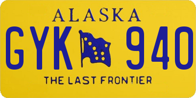 AK license plate GYK940