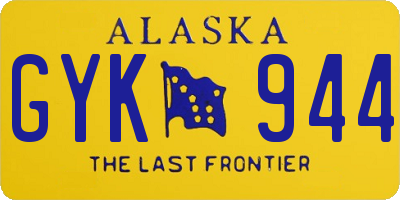 AK license plate GYK944