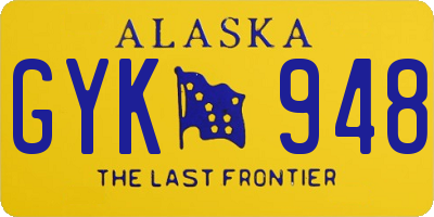 AK license plate GYK948