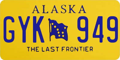 AK license plate GYK949