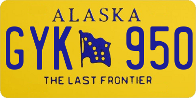 AK license plate GYK950