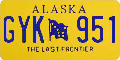 AK license plate GYK951