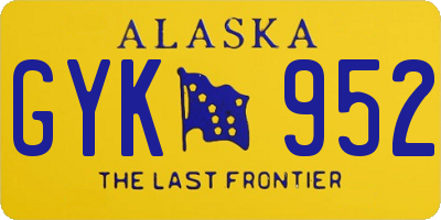 AK license plate GYK952