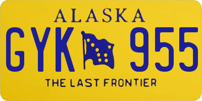 AK license plate GYK955