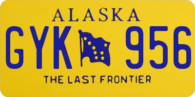 AK license plate GYK956