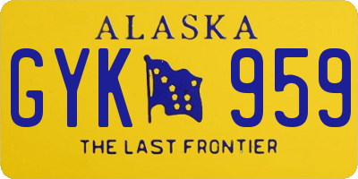 AK license plate GYK959