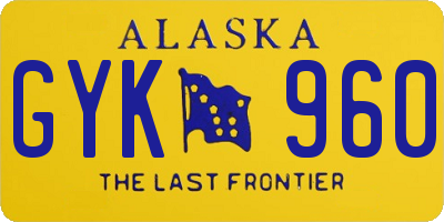 AK license plate GYK960