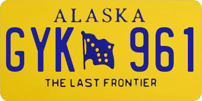 AK license plate GYK961