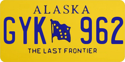 AK license plate GYK962