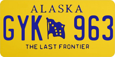 AK license plate GYK963