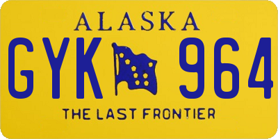 AK license plate GYK964