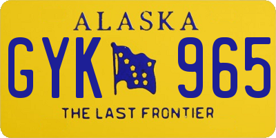 AK license plate GYK965
