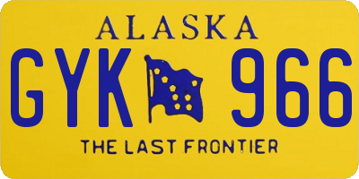 AK license plate GYK966