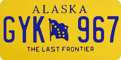 AK license plate GYK967