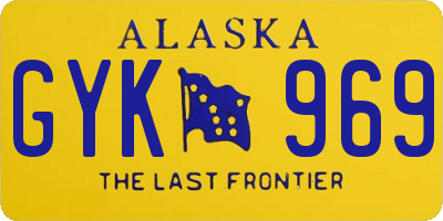 AK license plate GYK969