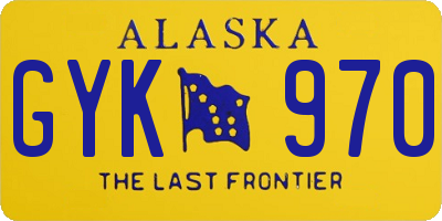 AK license plate GYK970