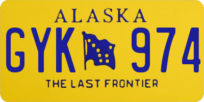 AK license plate GYK974