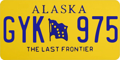 AK license plate GYK975