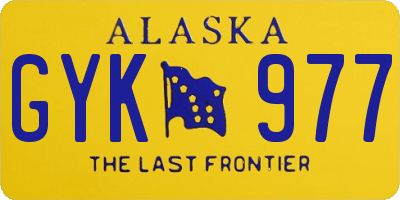 AK license plate GYK977