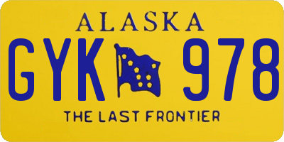 AK license plate GYK978