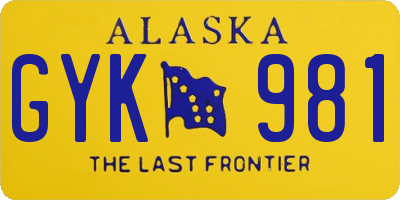 AK license plate GYK981