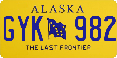 AK license plate GYK982