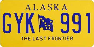 AK license plate GYK991