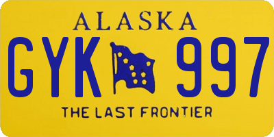 AK license plate GYK997