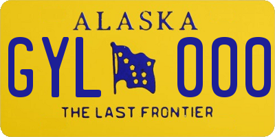 AK license plate GYL000