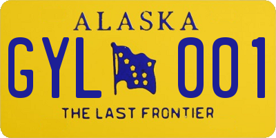 AK license plate GYL001