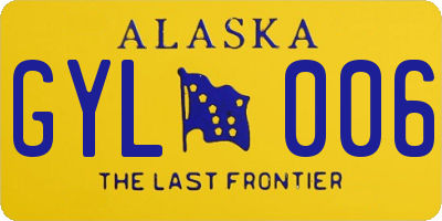 AK license plate GYL006