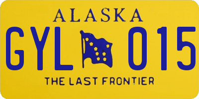 AK license plate GYL015