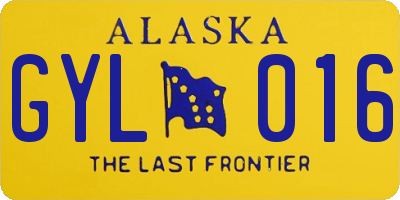 AK license plate GYL016