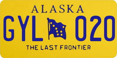 AK license plate GYL020
