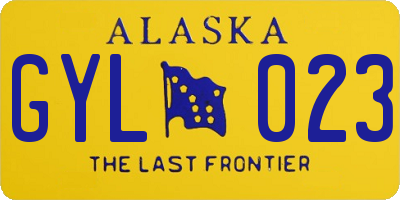 AK license plate GYL023