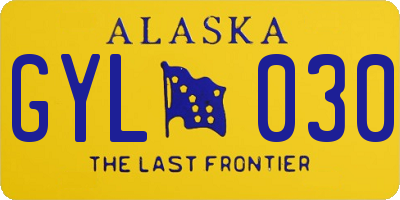 AK license plate GYL030