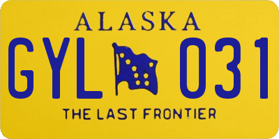 AK license plate GYL031