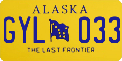 AK license plate GYL033