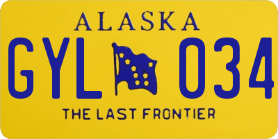 AK license plate GYL034