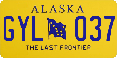 AK license plate GYL037