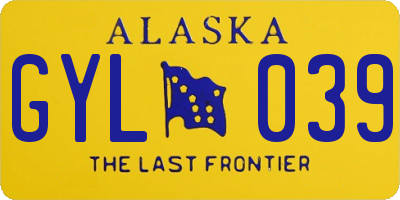 AK license plate GYL039