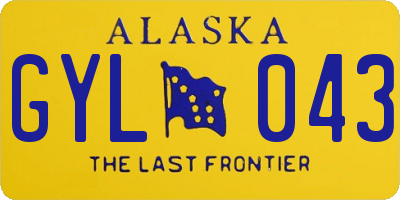 AK license plate GYL043