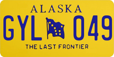 AK license plate GYL049