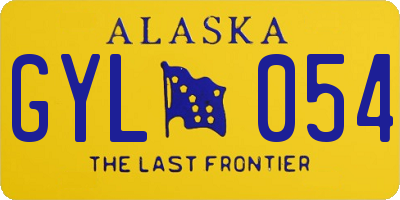 AK license plate GYL054