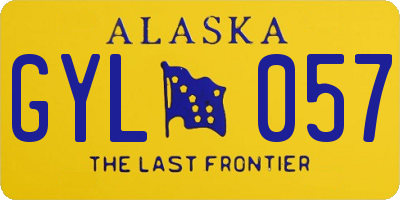 AK license plate GYL057