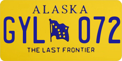 AK license plate GYL072