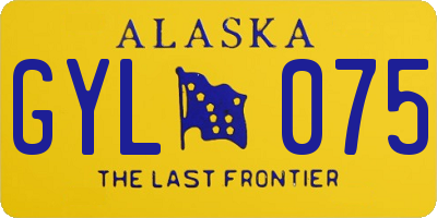 AK license plate GYL075