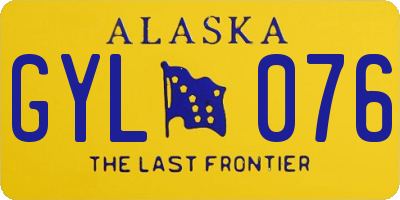 AK license plate GYL076